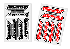 Team Corally - Sponsor Stickerbogen CORALLY - Vorgeschnitten - 100x75mm