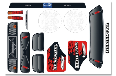 Team Corally - Body Decal Sheet - Dementor XP 6S - 2021 - 1 pc