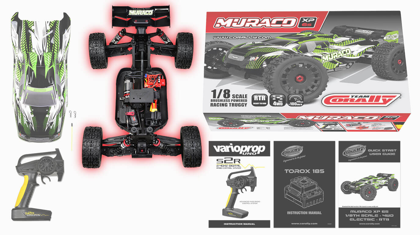 Team Corally - MURACO XP 6S - 1/8 Truggy LWB - RTR - Brushless Power 6S - No Battery - No Charger