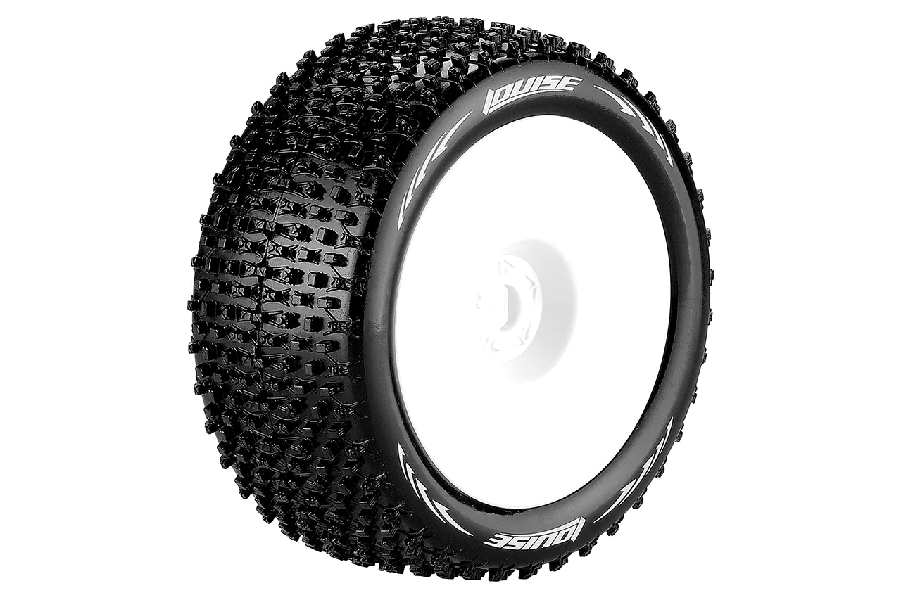 Louise RC – T-PIRATE – 1-8 Truggy-Reifensatz – montiert – weich – weiße Räder – 1/2"-Versatz – Sechskant 17 mm – L-T3134SWH (2)