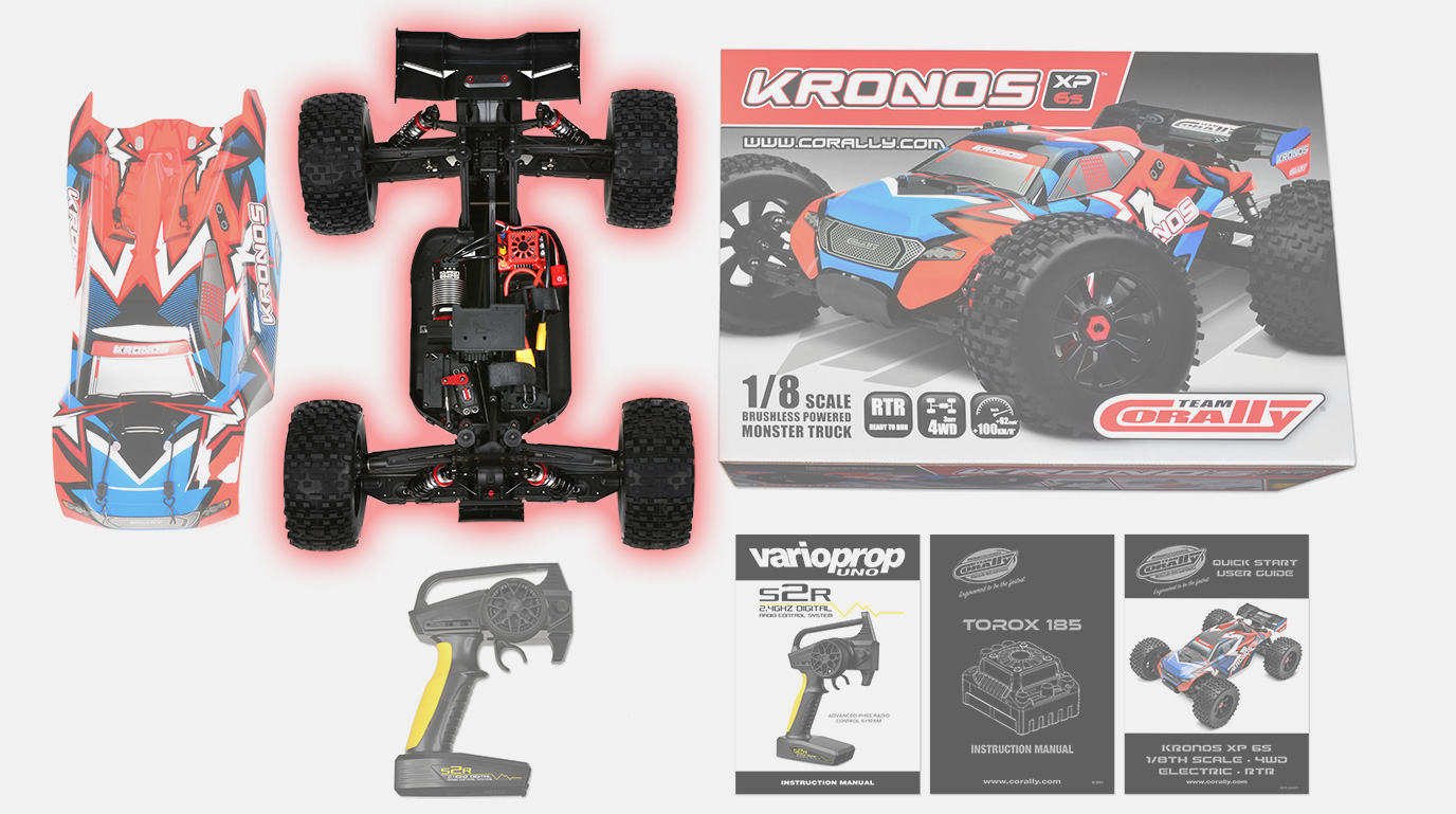 Team Corally - KRONOS XP 6S - Model 2021 - 1/8 Monster Truck LWB - RTR - Brushless Power 6S - No Battery - No Charger