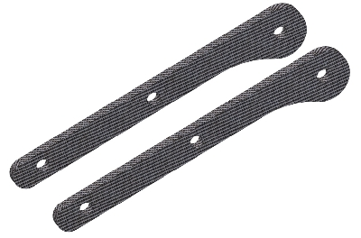 Team Corally - Chassis Brace Stiffener - Front - fits part C-00180-104 - Graphite 2.5mm - 2 pcs