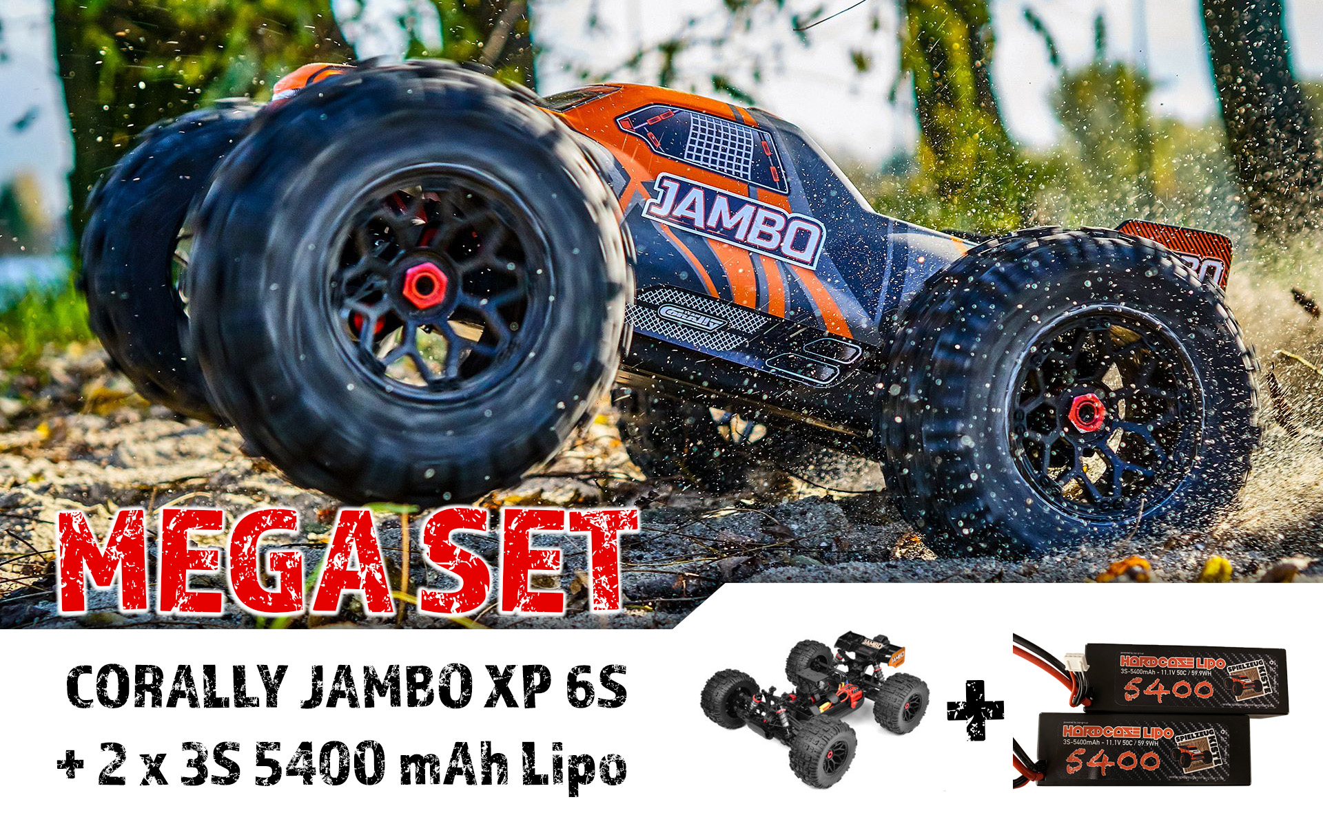 1 x Jambo + 2 x 3s5400mAh Lipo 1 x Jambo + 2 x 3s5400mAh Lipo