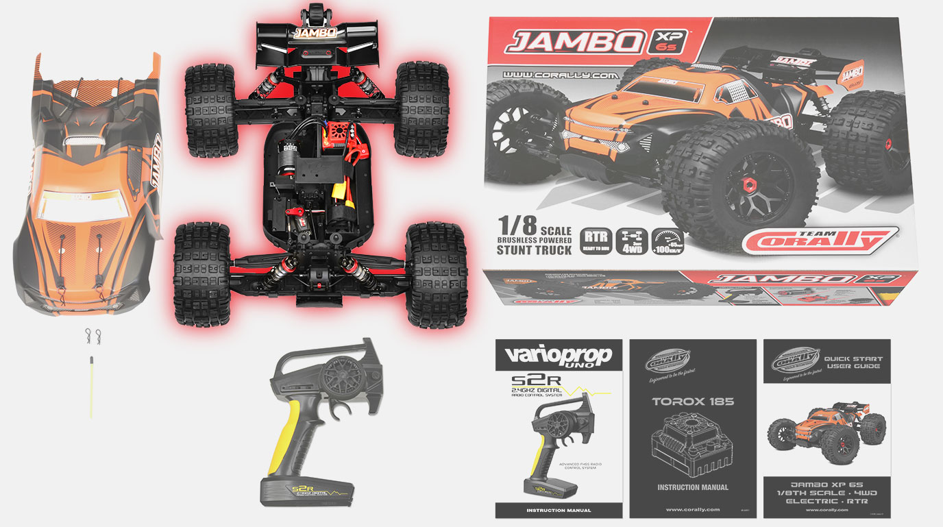 1 x Jambo + 2 x 3s5400mAh Lipo 1 x Jambo + 2 x 3s5400mAh Lipo