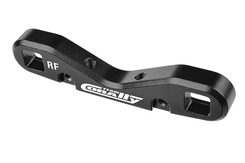 Team Corally - Querlenkerhalterung HD - RE-FR - 8mm - Aluminium - Schwarz - 1 Stk