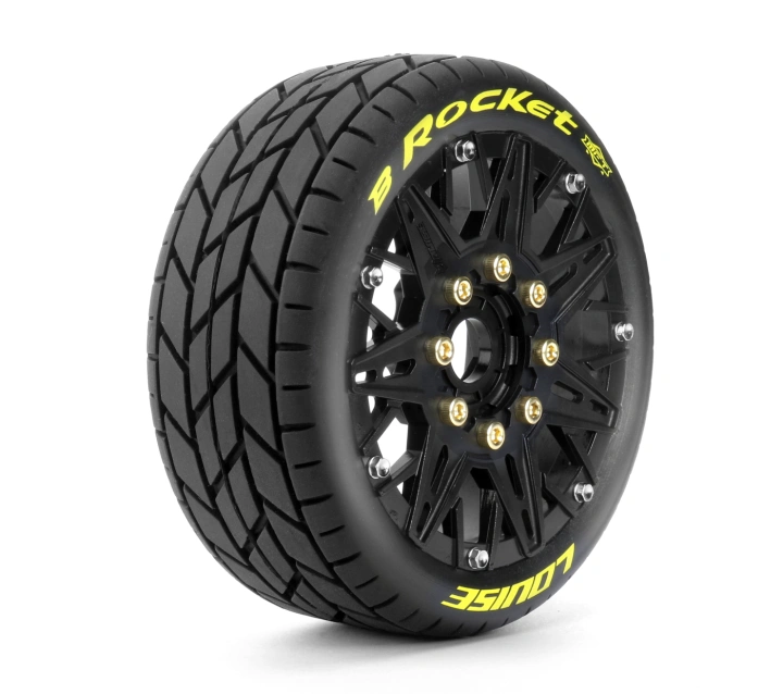 Tires & Wheels B-ROCKET 1/8 Buggy Soft MFT (Removable 17mm Hex 0" & 1/2" Offset) (2)