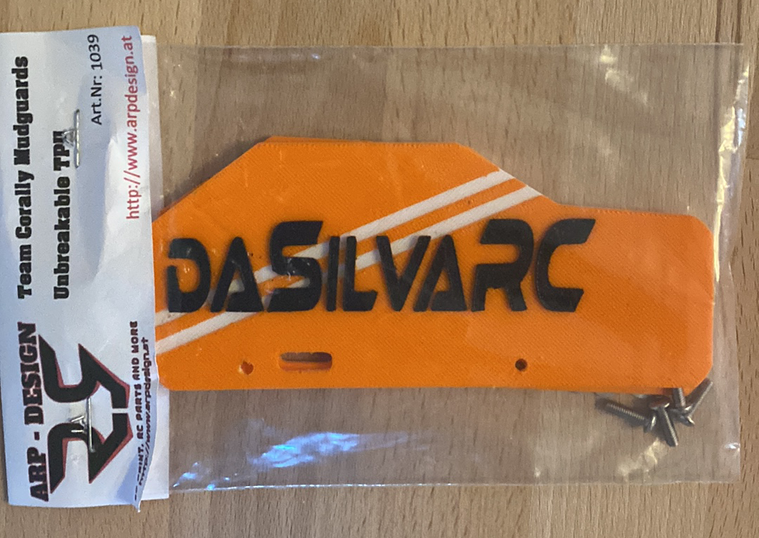 " DaSilvaRc" orange Mudguards Unbreakable - passend für Team Corally